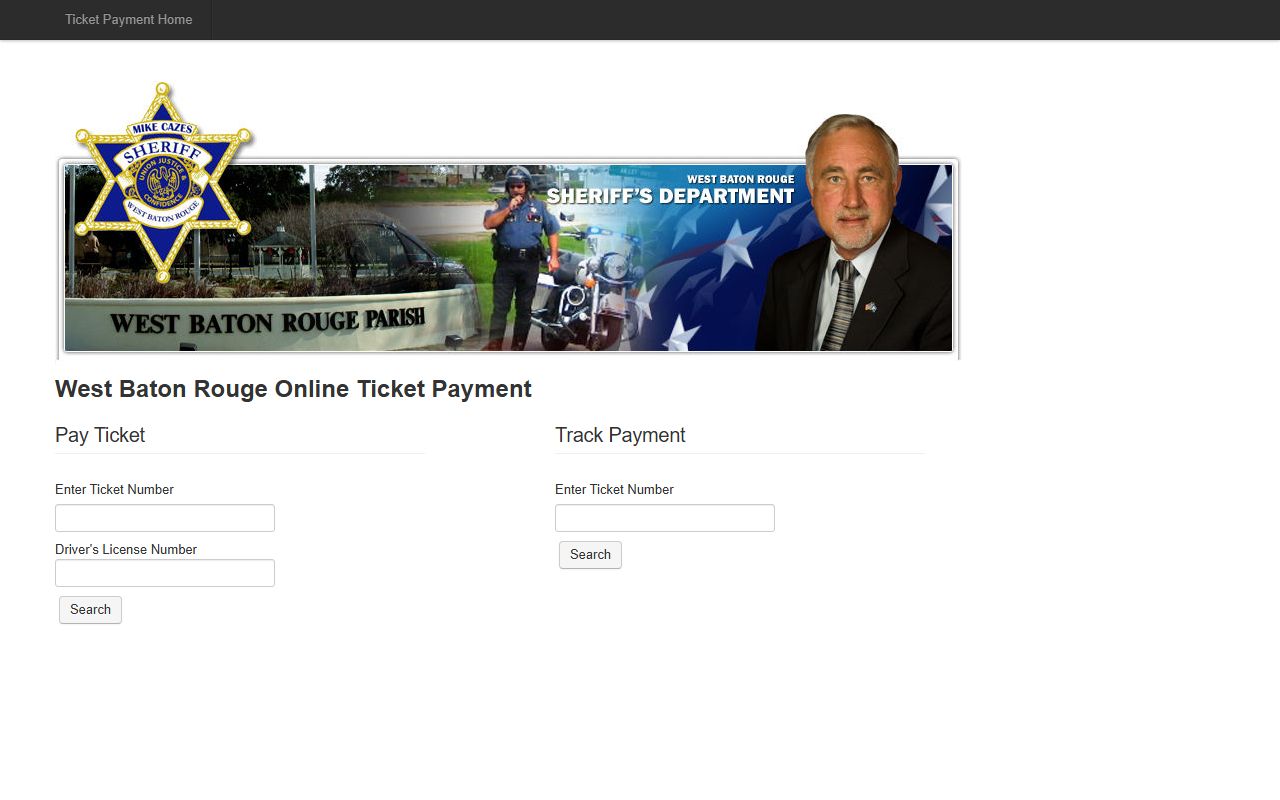 West Baton Rouge Parish traffic court records ticket payment portal